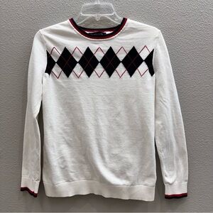 Tommy Hilfiger Women's Size Medium Cream Pullover Sweater Crew Neck Long Sleeve